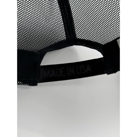 Vintage Cat Caterpillar Patch Snapback Trucker Hat Cap Tonkin USA Made Black - Picture 9 of 10